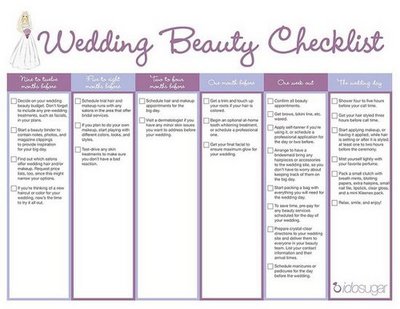 Wedding beauty planner